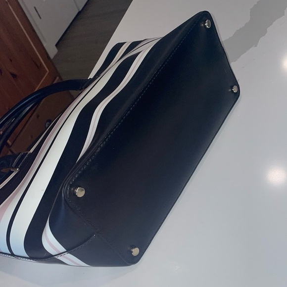 Kate Spade Black and Pink Striped Women's Bag - Picture 3 of 10